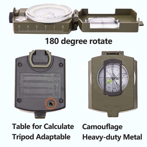 Stainless Steel Military Compass - Image 2