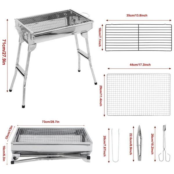Portable BBQ Stainless Steel - Image 4