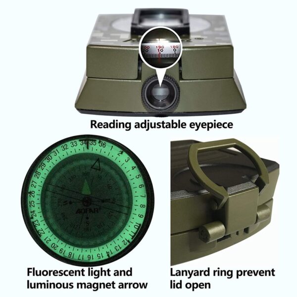 Stainless Steel Military Compass - Image 6