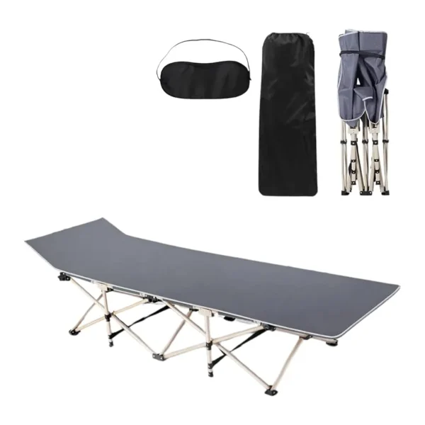 Portable Single Folding Bed with Mattress - Image 2