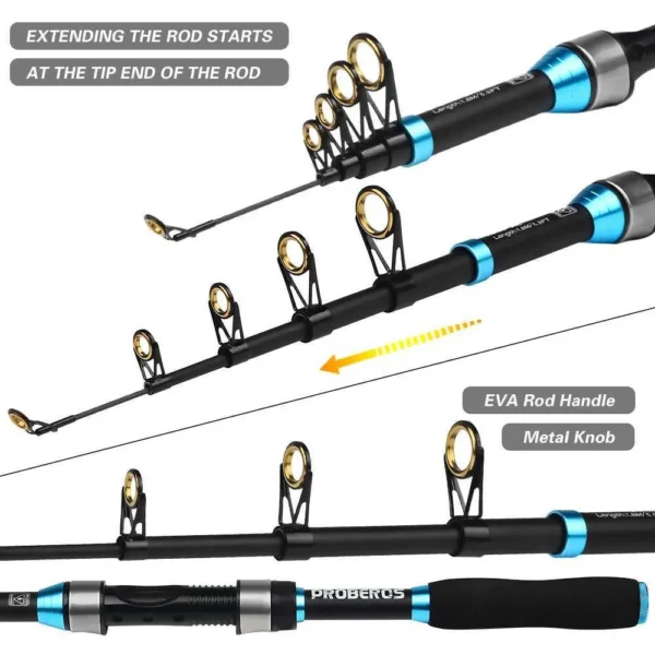 PROBERS Fishing Rod Reel Combo Pack - Image 6