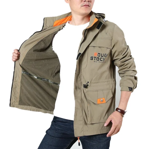 Waterproof Windproof Coat Hooded Jacket - Image 7