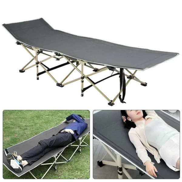 Portable Single Folding Bed with Mattress - Image 4